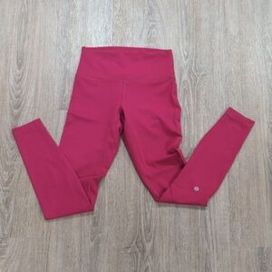 Lululemon Athletica Maroon Leggings High-Waist Stretch